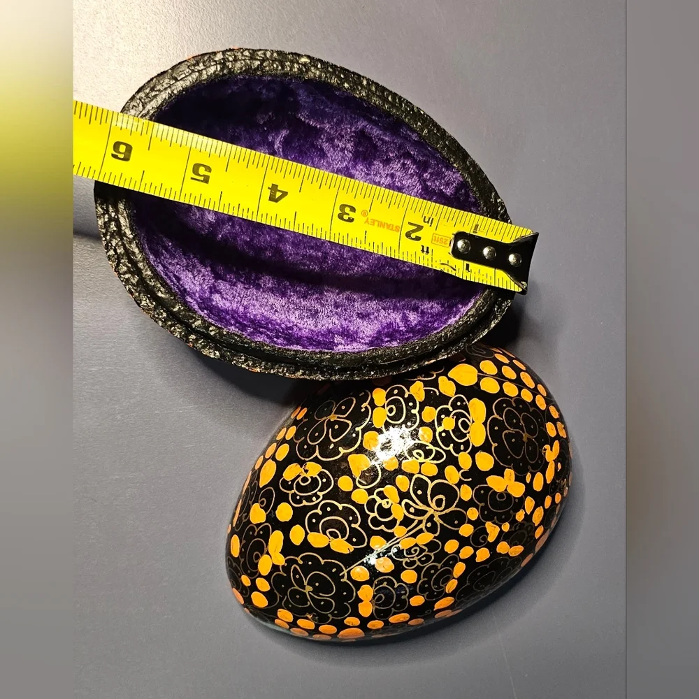 [Decorative Egg] Papier Mache ○● Box for trinkets, keepsake & treasures ●○